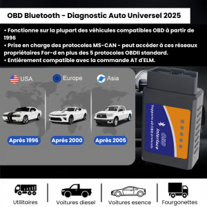 obdII elm327 valise diagnotic voiture