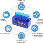 Valise de diagnostic OBD ELM327 Bluetooth