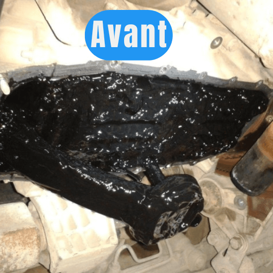 Résidus moteur dissolus