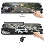 Dashcam rétroviseur double objectif