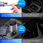 Chargeur voiture rétractable 4 en 1
