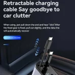 Chargeur voiture rétractable 4 en 1