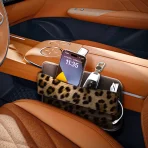 Comble-espace de siège voiture en simili cuir avec rangement