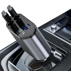 Chargeur voiture rétractable 4 en 1