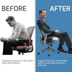 Coussin lombaire à mémoire de forme pour voiture et bureau
