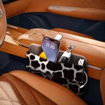 Comble-espace de siège voiture en simili cuir avec rangement