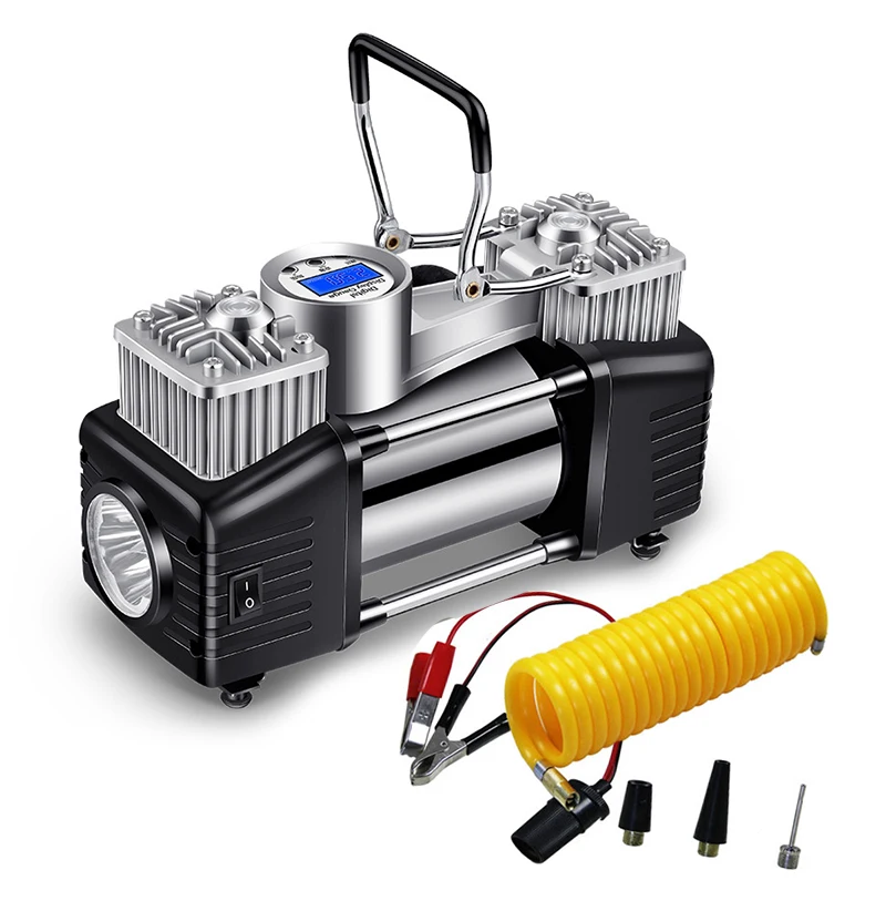 Compresseur à pneus 12V double cylindre métal
