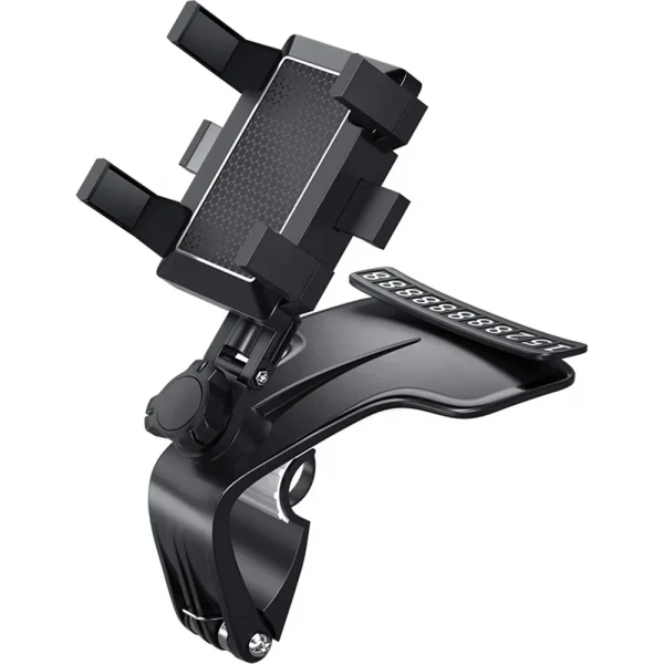Support téléphone voiture à bras flexible 360° avec plaque de stationnement