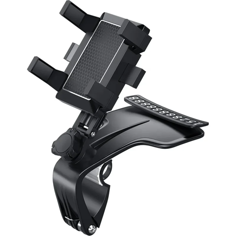 Support téléphone voiture à bras flexible 360° avec plaque de stationnement