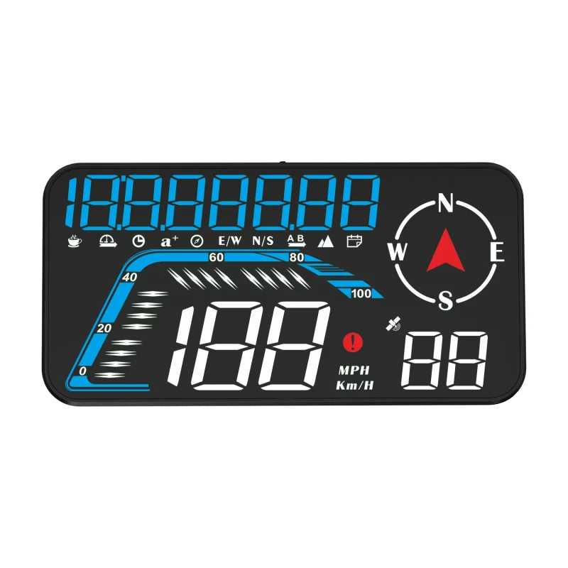 Affichage tête haute HUD GPS universel