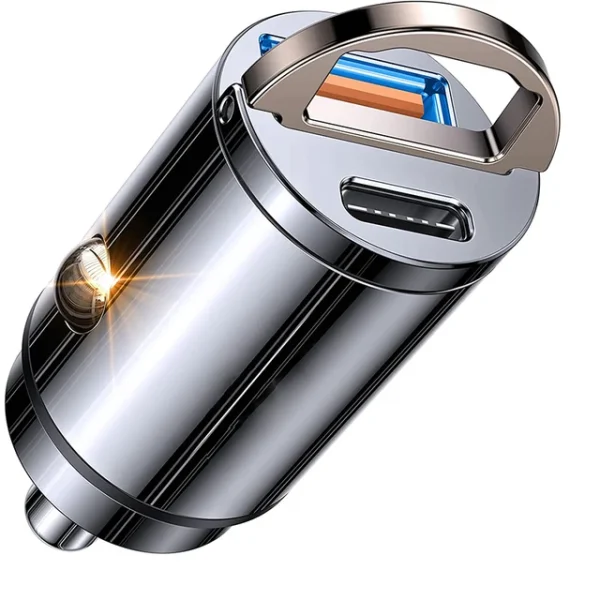 Chargeur allume-cigare USB-C 30W charge rapide PD + USB QC