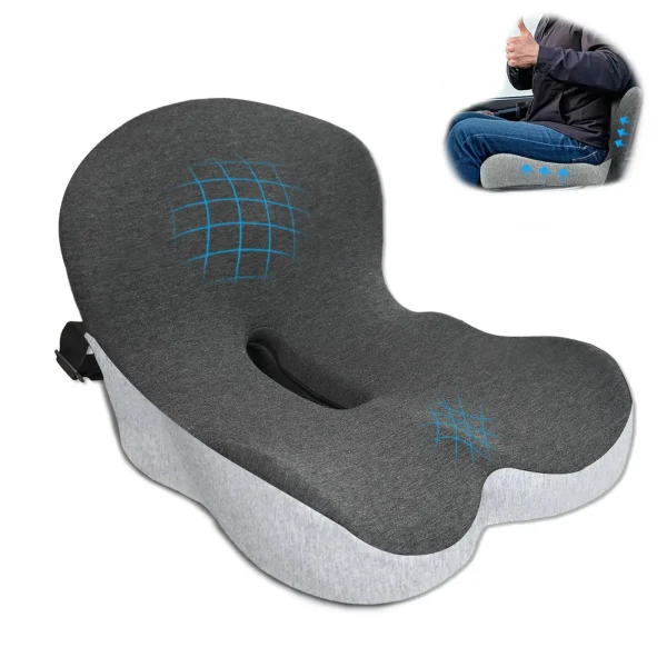 Coussin lombaire à mémoire de forme pour voiture et bureau