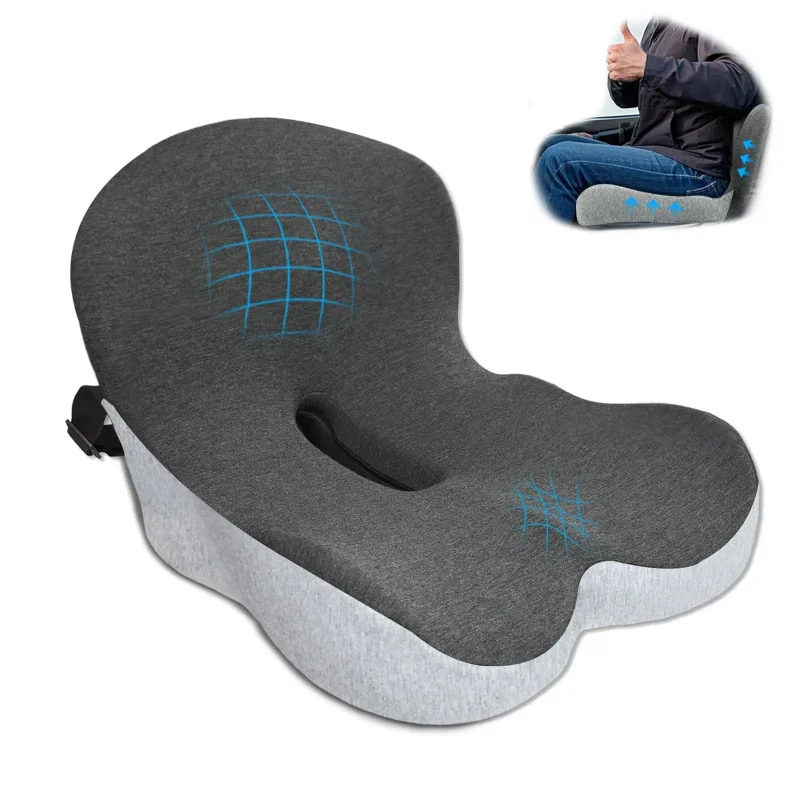 Coussin lombaire à mémoire de forme pour voiture et bureau