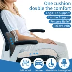 Coussin lombaire à mémoire de forme pour voiture et bureau