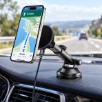 Support téléphone voiture magnétique avec chargeur sans fil 15W