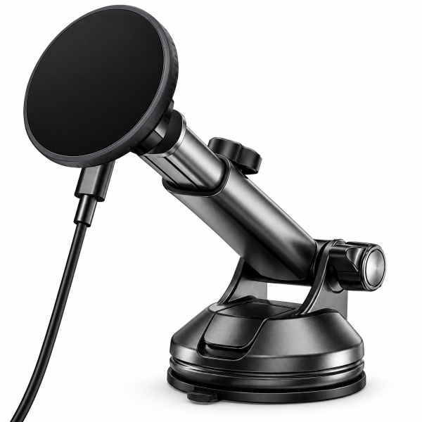 Support téléphone voiture magnétique avec chargeur sans fil 15W