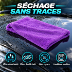 Serviette de séchage voiture en microfibre double twist 70/30