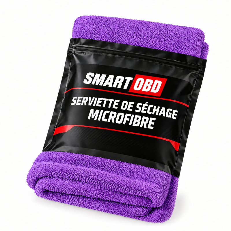 Serviette de séchage voiture en microfibre double twist 70/30